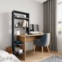 HANAH HOME Radni sto sa policom za knjige Aden Oak Anthracite - slika 2