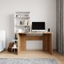 HANAH HOME Radni sto sa policom za knjige Aden Oak White - slika 1