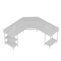 HANAH HOME Radni sto Power Raflı L White - slika 5
