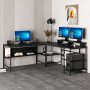 HANAH HOME Radni sto Greta Matte 7042 Black - slika 3