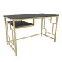 HANAH HOME Radni sto Kennesaw Gold Anthracite - slika 4