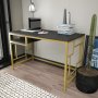 HANAH HOME Radni sto Kennesaw Gold Anthracite - slika 1