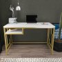HANAH HOME Radni sto Kennesaw Gold White - slika 2
