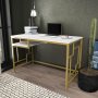 HANAH HOME Radni sto Kennesaw Gold White - slika 1