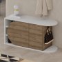 HANAH HOME Nova Shoe Bench White Hitit - slika 3