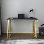 HANAH HOME Radni sto Kane Gold Anthracite - slika 2