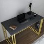 HANAH HOME Radni sto Kane Gold Anthracite - slika 3