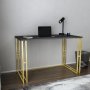 HANAH HOME Radni sto Kane Gold Anthracite - slika 1