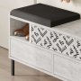 HANAH HOME Heaton Shoe Bench Ancient White - slika 4