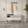 HANAH HOME Heaton Shoe Bench Ancient White - slika 1