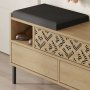 HANAH HOME Heaton Shoe Bench Sapphire Oak - slika 4