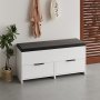 HANAH HOME Cove Shoe Bench White - slika 2