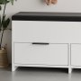 HANAH HOME Cove Shoe Bench White - slika 3