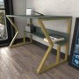 HANAH HOME Radni sto Wake Green Gold - slika 3
