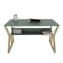 HANAH HOME Radni sto Wake Green Gold - slika 5