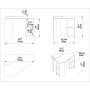 HANAH HOME Radni sto Floating Walnut - slika 4