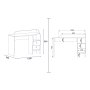 HANAH HOME Radni sto Star Atlantic Pine Black - slika 5