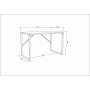 HANAH HOME Radni sto Layton White Anthracite - slika 5