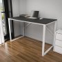 HANAH HOME Radni sto Layton White Anthracite - slika 1