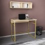 HANAH HOME Radni sto Hussum Gold Oak - slika 1