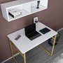 HANAH HOME Radni sto Hussum Gold White - slika 3