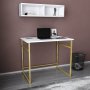 HANAH HOME Radni sto Hussum Gold White - slika 1