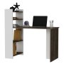 HANAH HOME Radni sto Enna Walnut White - slika 2