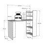 HANAH HOME Radni sto Enna Walnut White - slika 5