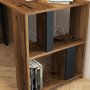 HANAH HOME Radni sto Lima Walnut Anthracite - slika 4
