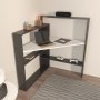 HANAH HOME Radni sto Kelly Black White - slika 3