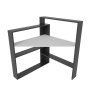 HANAH HOME Radni sto Kelly Black White - slika 4