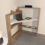 HANAH HOME Radni sto Kelly Walnut White - slika 2