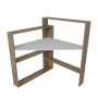 HANAH HOME Radni sto Kelly Walnut White - slika 4