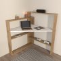 HANAH HOME Radni sto Kelly Walnut White - slika 1