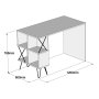 HANAH HOME Radni sto Extra Oak - slika 4