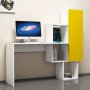 HANAH HOME Radni sto Acelya White Yellow - slika 1
