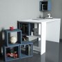 HANAH HOME Radni sto Box White Blue - slika 2