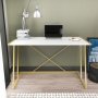 HANAH HOME Radni sto Adelaide Gold White - slika 2