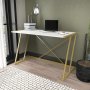 HANAH HOME Radni sto Adelaide Gold White - slika 1