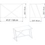 HANAH HOME Radni sto Adelaide White - slika 5