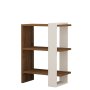 HANAH HOME Polica za knjige Gaye Walnut White - slika 3