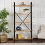 HANAH HOME Polica za knjige Elysian Atlantic Pine Black - slika 2
