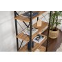 HANAH HOME Polica za knjige Elysian Atlantic Pine Black - slika 3