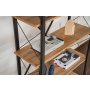 HANAH HOME Polica za knjige Elysian Atlantic Pine Black - slika 4
