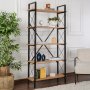 HANAH HOME Polica za knjige Elysian Atlantic Pine Black - slika 1