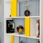 HANAH HOME Polica za knjige Lima White Yellow - slika 3