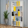 HANAH HOME Polica za knjige Lima White Yellow - slika 1