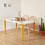 HANAH HOME Trpezarijski sto Eurotas White Yellow - slika 1
