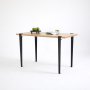 HANAH HOME Trpezarijski sto Eurotas Wooden Black - slika 2