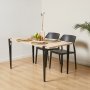 HANAH HOME Trpezarijski sto Eurotas Wooden Black - slika 1